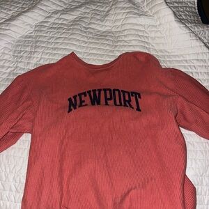 Newport Pink Crewneck Sweater Classic Design